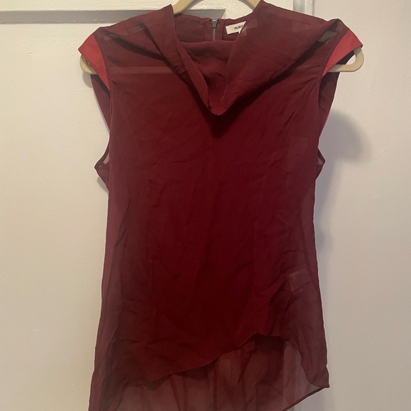 Helmut Lang Silk & Suede Blouse - Picture 3 of 5